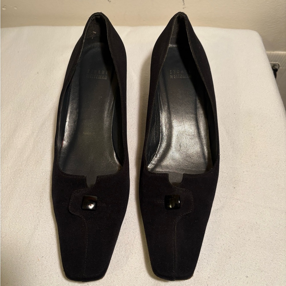 Stuart Weitzman Black Suede Women's Shoes